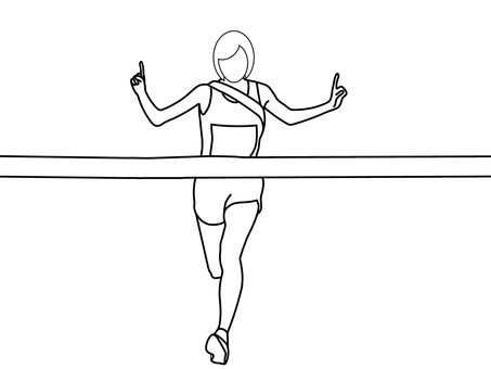 駅伝＆マラソン 駅伝,マラソン,持久走,スポーツ,運動,陸上競技,ランニング,走る,完走,ゴールのイラスト素材