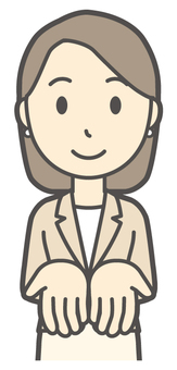  カジュアルスーツ女性-249-バスト