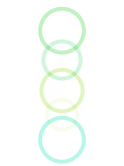 重なる円・バブル・シャボン玉風の縦ライン 飾り罫,円,丸,リング,ライン,背景,輪,重なり,縦,グラデーションのイラスト素材