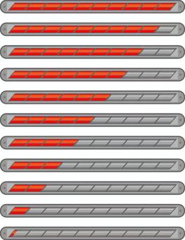 レベルゲージ/ライフゲージ レベル,ライフ,体力,ライフゲージ,ゲージ,hp,レベルゲージ,メーター,ゲーム,ダメージのイラスト素材