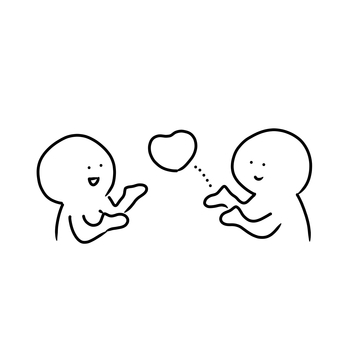 気持ち届けたい 気持ち,ハート,心,以心伝心,意思疎通,届ける,贈る,プレゼント,やさしさ,愛情のイラスト素材