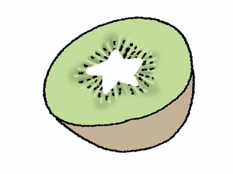 キウイフルーツ キウイ,果物,ビタミン,pop調,手描き,挿絵,ワンポイント,素材,商用可,無料のイラスト素材