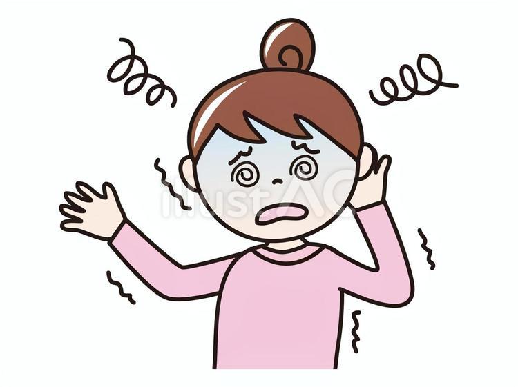 主婦(めまい） 人物,女性,主婦のイラスト素材