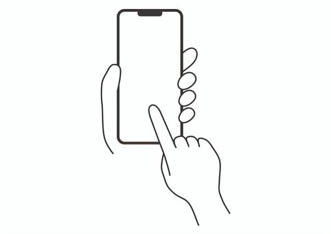 Hand operation screen with smartphone Finger tap separately, JPG, PNG and AI Hand operation screen with smartphone Finger tap separately, , JPG, PNG and AI