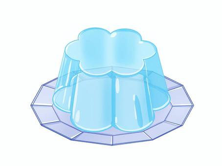 ゼリー 単品 ゼリー,食べ物,スイーツ,透明感,プルプル,手描き,単品のイラスト素材