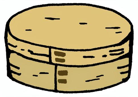 曲げわっぱ（白木） 曲げわっぱ,弁当箱,お弁当,わっぱ,白木,杉,檜,木,日本,和風のイラスト素材