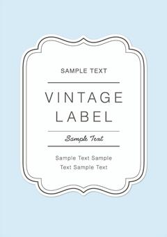 ビンテージフレーム白ラベルたて4 フレーム,ビンテージ,ラベル,シンプル,枠,囲い,囲み,飾り罫,飾り枠,単品のイラスト素材