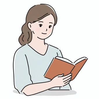 本を読む女性