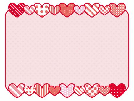 Frame_Pattern Heart_Tenchi_Red, , JPG, PNG and AI