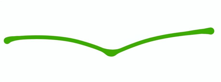 開いた本風の飾り線（緑色） 線,ライン,下線,本,開いた,イメージ,アンダーライン,素材,飾り,装飾のイラスト素材