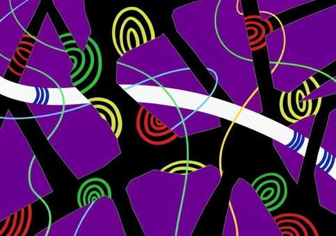 不思議な模様 不思議,紫,線,丸,模様,柄のイラスト素材