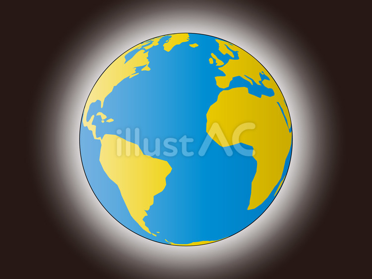 宇宙空間から見た光輝く地球 地球,宇宙,空間のイラスト素材