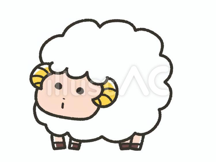 かわいい羊、牡羊座 羊,牡羊座,動物のイラスト素材