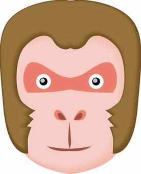 Illustration, ape, animal, face, 