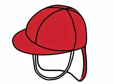 日よけ付き赤白帽子 赤白帽子,帽子,体育,体操,授業,小学校,園児,運動会,小学生,ゴムのイラスト素材