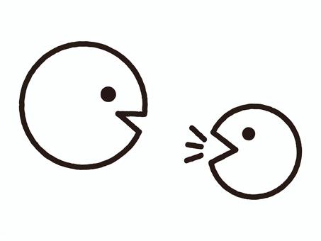 アイコン_会話 アイコン,顔,発信,話す,会話,言う,コミュニケーション,親子,伝える,報告のイラスト素材