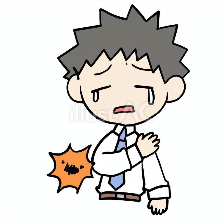 泣いて片手で叩く男性 男性,片手,叩くのイラスト素材