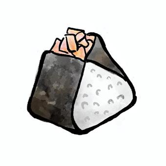 おにぎり　鮭 おにぎり,おむすび,海苔,鮭,ご飯のイラスト素材