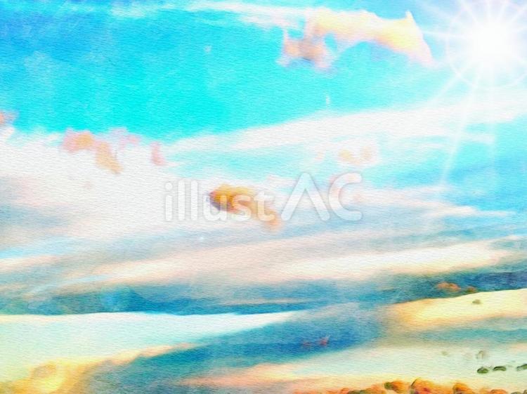 空と雲と太陽の画像 背景,空,雲のイラスト素材
