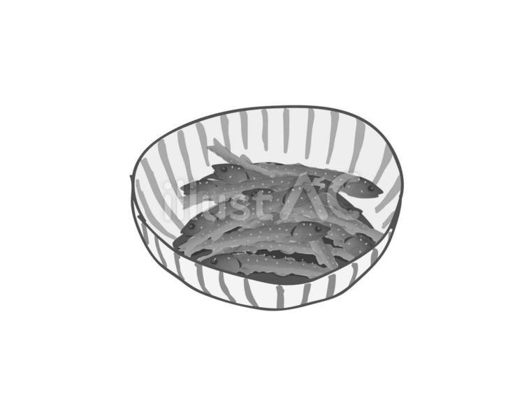 田作り（モノクロ） 田作り,料理,食べ物のイラスト素材