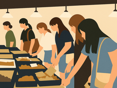 好奇心を満たす 旅先の市場でショッピング 好奇心を満たす 旅先の市場でショッピング 市場,マーケット,ショッピング,買い物,観光客,女性,店頭,商品,選ぶ,イラストのイラスト素材