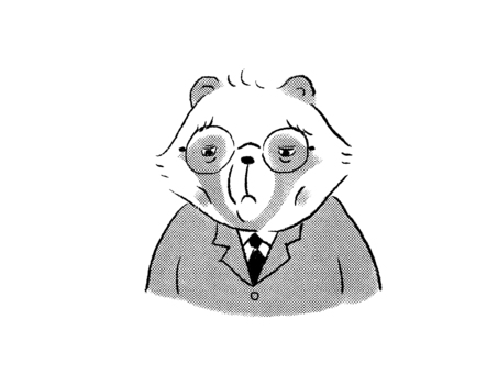 Illustration, fatigue, choked, raccoon, 