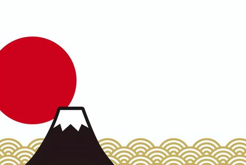 Background for New Year's cards with Mt. Fuji and the first sunrise 03, JPG, PNG and EPS Background for New Year's cards with Mt. Fuji and the first sunrise 03, , JPG, PNG and EPS
