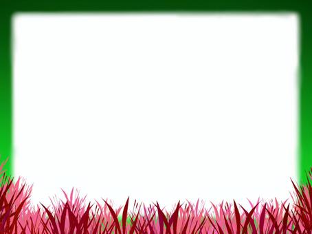 おしゃれな葉っぱのフレーム2 フレーム,葉っぱ,植物,おしゃれ,手描き,カラフル,緑,深緑,黄緑,コーラルピンクのイラスト素材