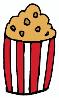 キャラメルポップコーン ポップコーン,キャラメル,スナック菓子,茶色,カップ,映画館,露店,屋台,出店,お祭りのイラスト素材