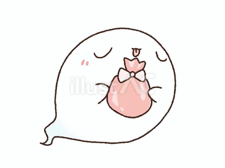 おばけギフト おばけ,ギフト,かわいいのイラスト素材