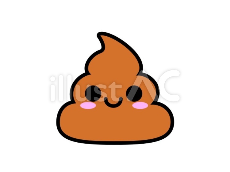 うんこちゃん　茶 うんこ,糞便,汚物のイラスト素材