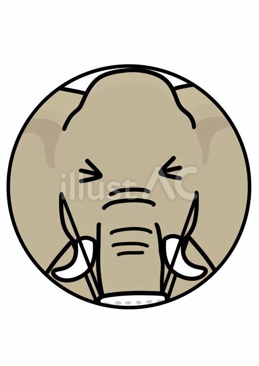 ゾウ２ ゾウ,動物,クシャミのイラスト素材