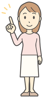  ロングヘア女性-288-全身