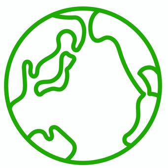 シンプルな地球のアイコンイラスト4 地球,地球儀,アイコン,世界,グローバル,立体,社会,球体,国際的,ユニバーサルのイラスト素材