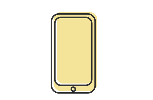 黄色いスマホアイコン スマホ,アイコン,スマートフォン,シンプル,通話,ビジネス,電話,sns,携帯電話,端末のイラスト素材