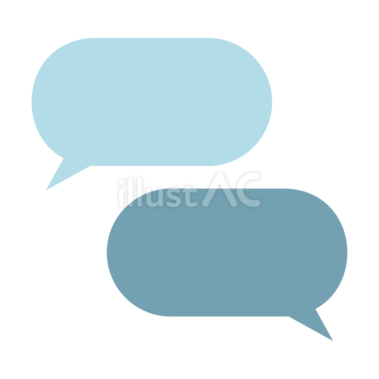 【そのまま使える】吹き出し　会話 吹き出し,会話,挨拶のイラスト素材
