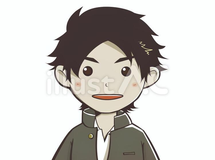 学生１ 男性,制服,学ランのイラスト素材