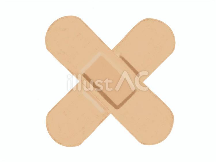 絆創膏　（十文字張り） 絆創膏,救急用品,衛生のイラスト素材