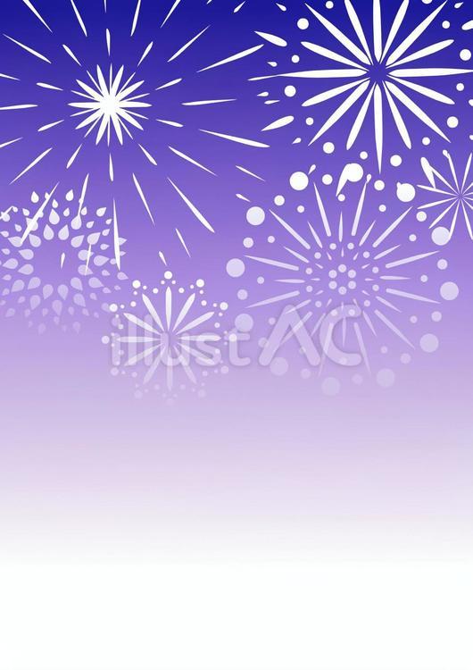 はがきサイズの紫花火背景　 花火,はがき,背景のイラスト素材