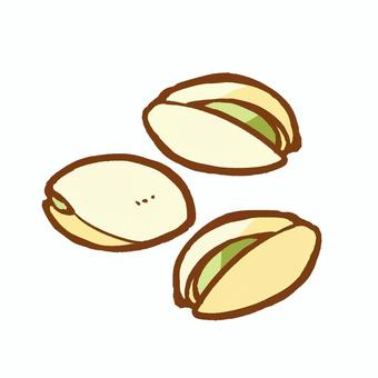 ピスタチオ ピスタチオ,ナッツ,素焼き,食べ物,おやつ,間食,木の実,手書きのイラスト素材