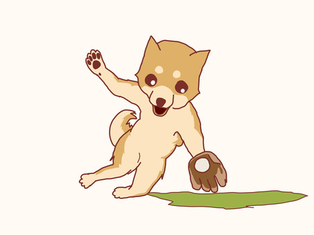 Illustration, shiba inu, animal, sports, 