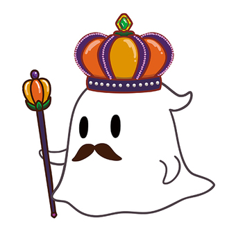 カボチャの王様の仮装をするおばけ カボチャの王様の仮装をするおばけ ハロウィン,おばけ,オバケ,かわいい,秋,シンプル,可愛い,10月,イベント,子供向けのイラスト素材
