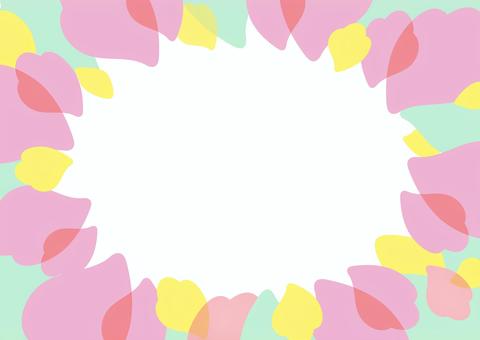 春の花びらのフレーム03 春,花,花びら,フレーム,背景,飾り枠,おしゃれ,手描き,デザイン,かわいいのイラスト素材