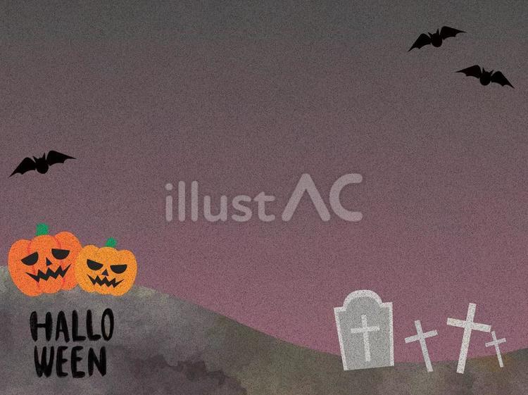 ハロウィンフレーム　むらさき ハロウィン,halloween,フレームのイラスト素材