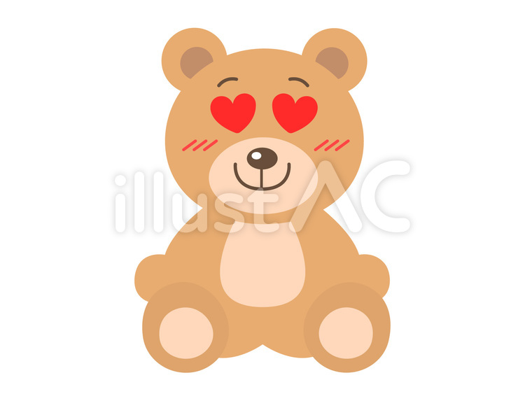 クマのぬいぐるみ07 png,メロメロ,jpgのイラスト素材