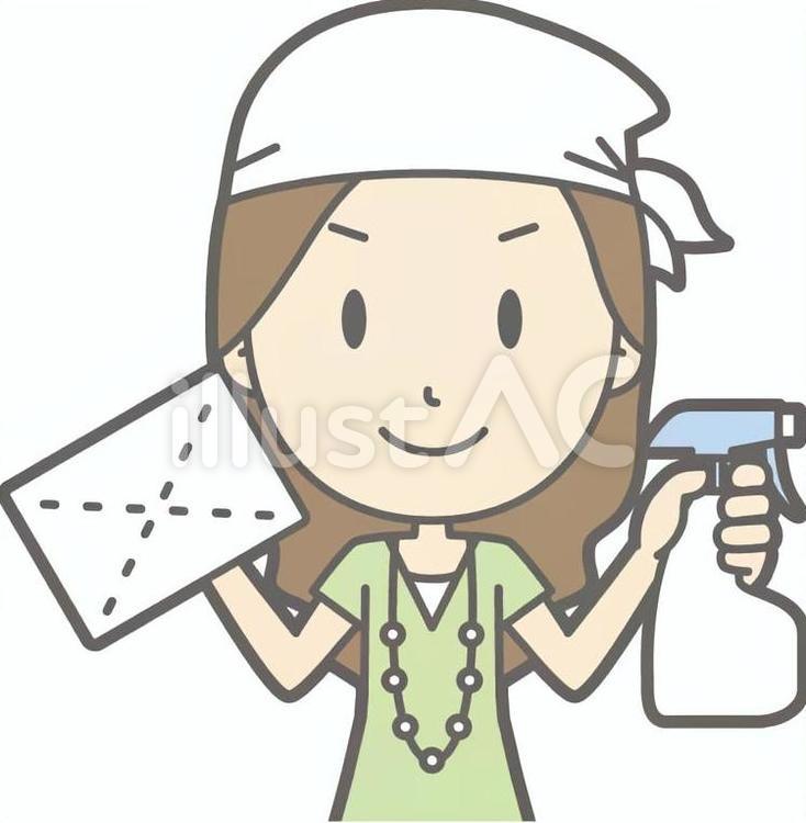 私服OL-雑巾-バスト シンプル,かわいい,olのイラスト素材