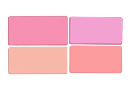 ピンク系の長方形 ピンク,長方形,厚み,丸み,シンプル,赤のイラスト素材