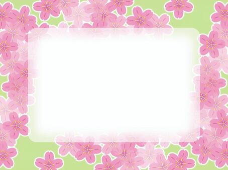 Background - Cherry Blossoms 45, record message, photo frame, tag, JPG