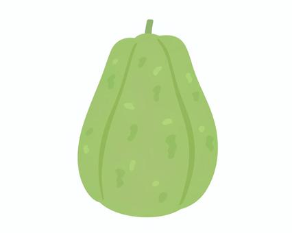 はやとうり はやとうり,せんなりうり,瓜,野菜,食べ物,食材,料理,レシピ,手描き風,ラフのイラスト素材