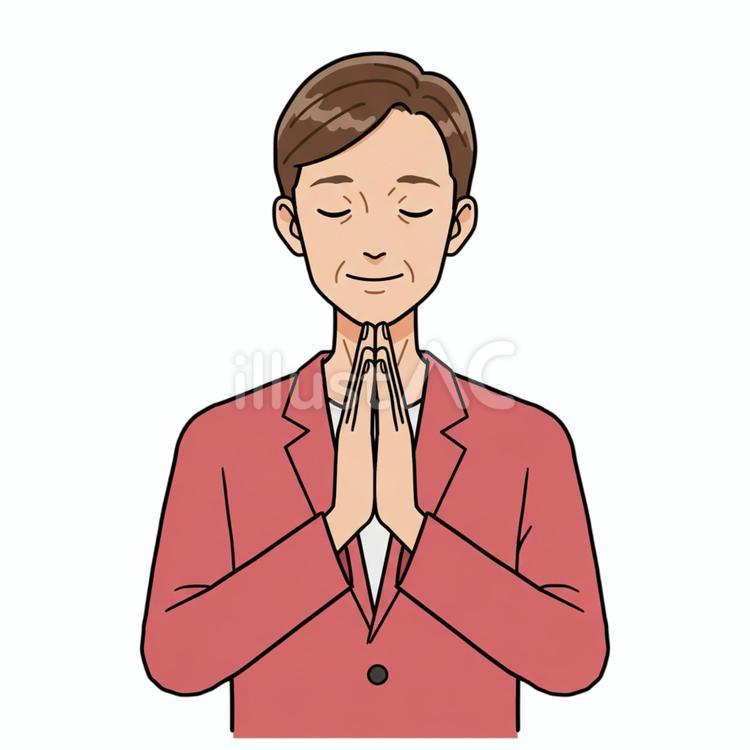 祈る人イラスト - No: 26231625｜無料イラスト・フリー素材なら「イラストAC」